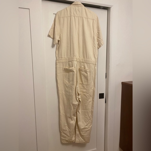 SHIPS FREE! Everlane Supersoft Denim Coverall Jumpsuit Women’s Size 16 - Picture 7 of 8